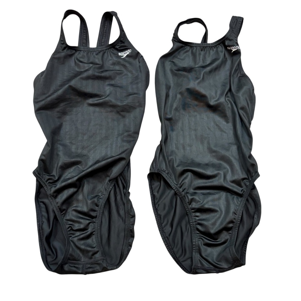 Lot of two Ladies Speedo Brand‎ Black One Piece Swim Suits Size 30
